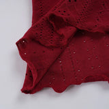 MQTIME  -  Japanese Sexy Solid Bow Tie Vest Square Neck Sleeveless Tee Spicy Girl American Retro 90s Short Top for Women 민소매 티 여성