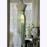 MQTIME  -  Luxurious Evening Dresses Fashion Elegant Appliques Spaghetti Straps Draped A Line Prom Gown Formal Occasion Cocktail Dress