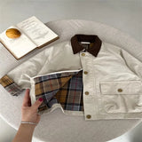 MQTIME  -  Fashion Baby Girl Boy Cargo Trench Jacket Infant Toddler Child Patchwork Coat Spring Autumn Child Dust Coat Baby Clothes 1-10Y