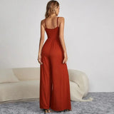 MQTIME  -  Women Rompers Summer New Ladies Casual Clothes Loose Linen Cotton Jumpsuit Sleeveless Backless Playsuit Trousers Overalls YSQ16