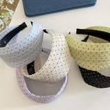 MQTIME  -  Korean Spring and Summer Fresh Wide-edged Polka Dot Headband Women's 2025 New Pressure Hairpin Fashion Headband Hair Accessories
