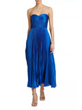 MQTIME  -  Elegant Summer Pleated Long Dress Women Backless Sleeveless Beach Vacation Dresses Female 2025 Fashion Lady A-line Robes