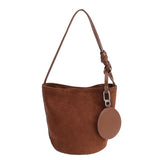 MQTIME  -  New Soft Suede Single Shoulder Underarm Bag for Women Fashionable Casual Simple Versatile Bucket Bag
