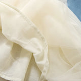 MQTIME  -  Spring Autumn Girls Dress Korean Version Denim Stitching Mesh Dress + Detachable Polka Dot Belt Suit Dress