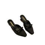 MQTIME  -  Fashion Versatile Women Shoe Retro Style Womens High Heel 2025 Summer New Women Sandal Simple Non Slip Single Shoe Baotou Slipper