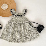 MQTIME  -  Summer New Baby Clothing, 0-6 Year Old Girl, Fragmented Embroidered Sleeveless Trendy Cotton Dress Long Dress