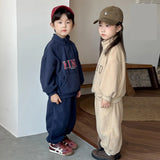  MQTIME  -  Winter New Children Plus Velvet Thick Clothes Set Boys Girls Fleece Letter Sweatshirt + Pants 2pcs Suit Kids Sports Outfits