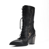 MQTIME  -  New Arrival Womens Shoes Fashion Pointed Head High Heel Boots for Woman Exquisite Motorcycle Boots Designer Shoes Botas De Mujer