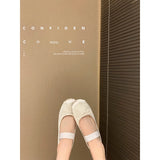 MQTIME  -  Stylish New Round Toe Bow Satin Ballet Flat Women's Shoes