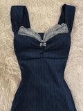 MQTIME  -  Y2K Summer New Sexy Sweet Chicly Women Dress Fashion Street Casual Basic Woman Dress Blue Slim Simple Sleeveless Dresses Female