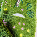 MQTIME  -  Creative Green Plush Bag Embroidered Lamb Wool Daily Storage Bag Embroidered Shoulder Handbag