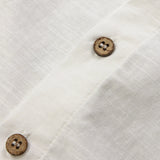  MQTIME  -  Boys Cotton And Linen Short-Sleeved White Shirt Summer New Children's Casual Loose Single-Breasted Linen Shirts Kids Tops TZ437