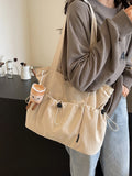MQTIME  -  Casual Commuter Large Capaci Nylon Tote Bag Women's New 2025 College Student Class Bag Commuter Single oulder Tote Bag