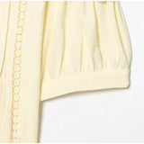  MQTIME  -  Embroidered Women Short Set Linen Blend Pleated Short Sleeve Top Elastic Waist Shorts Casual Loose Beach Vacation Two Piece Set