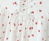 MQTIME  -  Summer New French Sweet Style Strappy Cinched Waist Slimming Tiered Bubble Sleeve Dress