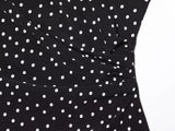 MQTIME  -  Polka Dot Slanted Shoulder Fashion Women Dress 2025 New Slim Sleeveless Black Party Dress For Summer Streetwear Woman Clothing