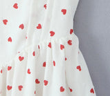MQTIME  -  Summer New French Sweet Style Strappy Cinched Waist Slimming Tiered Bubble Sleeve Dress