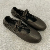  MQTIME  -  Mary Jane Shoes Women's New French Ballet Flat Bottom Folded Retro Matching Light Mouth Single Shoes Leather Version