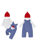 MQTIME  -  Baby Girl Winter Sets Long Sleeve Hooded Jumpsuit Reindeer Print Leggings with Matching Headband and Mittens Ensemble