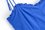 MQTIME  -  Summer New Fashion Versatile Women Strap Dress Simple Solid Color Female Slimming Dresses
