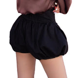 MQTIME  -  Pumpkin Shorts Women's Summer Flare Pants Drawstring Waist Thin High Waist Pleated Back Strap Fashion Casual Girls Wear