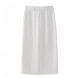 MQTIME  -  Female High Waist Slim Long Skirts Elegant Gold Button Hip Skirts for Women 2024 Fashion New Casual Commuting Office Lady Wear