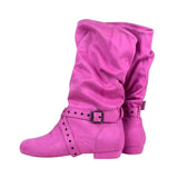 MQTIME  -  Suede Sole Boot Step Women Latin Dance Boots Salsa Shoe Long Warm Up Line Shoes West Coast Swing Swayd Dance Boots