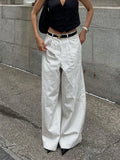 MQTIME  -  Spring Summer 2024 Women Striped Office Trousers High Waist Loose Wide Leg Flare Pants For Women