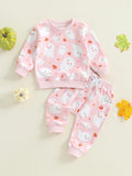 MQTIME  -  Adorable Infant Girl Halloween Costume Witch Cat Print Hooded Jacket and Leggings 2 Piece Set for Fall Festivities
