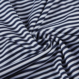 MQTIME  -  New women's clothing, simple blue striped knitted casual pants, women's loose sports beach straight-leg trousers