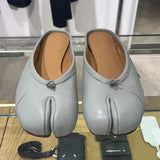 MQTIME  -  Women Split Toe Slippers Tabi Ninja Slip Flats Round Toe Ladies Shallow Lazy Slip On Boat Slingback Mules Shoes Soft Loafers