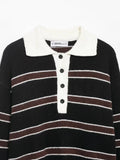  MQTIME  -  Women Fashion Striped Print Knitted Sweaters 2026 Star Same Style Long Sleeve Female Pullovers Elegant Chic Knitwear Top