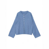  MQTIME  -  Autumn/Winter New Casual Versatile Solid Color Gentle Knitted Sweater Jacket for Women