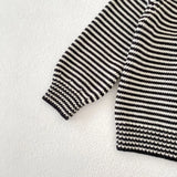  MQTIME  -  New autumn clothing for babies aged 0-3, striped lapel long sleeved polo shirts for boys and girls