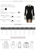 ﻿ MQTIME  -  Lapel Patchwork Dress Women Office Style Irregular Hem Hollow Short Tassel Single Buckle Skinny Fashion Mini Bodycon