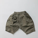 MQTIME  -  Korean Style Summer Baby Boys Plaid Outfits Cotton Linen Shirts Shorts 2pcs Toddlers Kids Casual Thin Sets