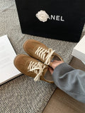 MQTIME  -  New Leather Mid-cut Running Sneakers Female Vulcanized Athletic shoe Suede Skate Shoes Fashionable Blue Feewear for Teenagers