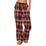 MQTIME  -  Women's Elastic Waist Baggy Pants Spring Summer Striped/Plaids/Letter Heart Print Wide Leg Lounge Bottoms Casual Trousers