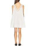 MQTIME  -  Women's Backless Sleeveless Flowy Dress, V-neck, Loose Fit, Lace Trim, Short Style, Babydoll Top, Suspender Dress, Mini Dress