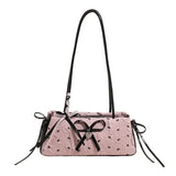 MQTIME  -  Korean Y2k  Large Capacity Handbag Shoulder Bags Retro Cute Bow Lace Ballet Style Points Women's Bag Tote Bags Beach Bag Purse