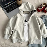  MQTIME  -  Boys' Coat Spring and Summer New Childrens Clothes Korean Style Boys and Girls Fashion Holes Loose Hoodie Jacket
