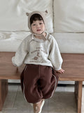  MQTIME  -  Winter New Children Long Sleeve Fleece Sweatshirt Boys Girls Cartoon Pullover Baby Plus Velvet Thick Warm Tops Kids Clothes