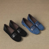 MQTIME  -  Fashion Women Shoes French Style Retro Soft Leather Loafers for Woman Comfort Vacation Casual Shoes Designer Shoes Zapatos Mujer
