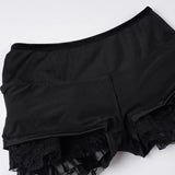  MQTIME  -  Lace Splicing Skirt Low Waist A Word Cake Skirt Women's Clothing