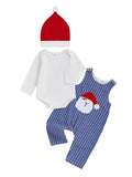 MQTIME  -  Baby Girl Winter Sets Long Sleeve Hooded Jumpsuit Reindeer Print Leggings with Matching Headband and Mittens Ensemble