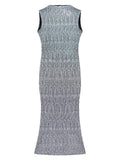 MQTIME  -  Sexy Backless Floor-Length Party Club Dress Women Summer Sleeveless Off Shoulder Dress Patchwork Zipper Button New Slim Dresses