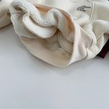 MQTIME  -  New Winter Kids Hoodie 1-6T Letters Printed O-Neck Boys Fleece Lining Sweatshirt Loose Warm Children's Clothes Girls Baby Tops