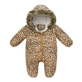 MQTIME  -30℃ Winter Infant Rompers Clothes New Kids Waterproof Hooded Girl Boy Overalls Ski Suit Baby Thick Warm Bodysuit Jacket