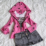 MQTIME  -  Winter Long sleeves Pink Kawaii Hoodies Y2k Blouse Harajuku Korea Girl Star Print 2000s Aesthetic Zipper Hoodie Women's Jacket