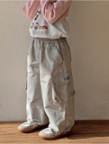 MQTIME  -  New Spring Children Girl Suspender Cotton Cartoon Print Casual Outwear Kid Girl Pant Loose Sporty Ankle Band Pants For 1-6Y Girl